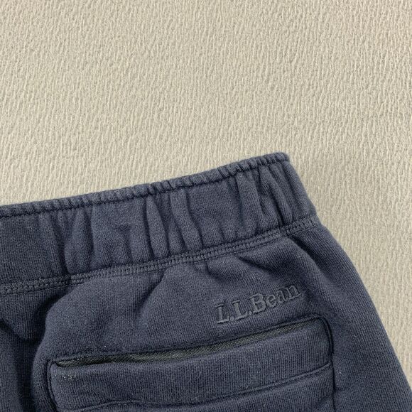 L.L.Bean Pants Mens Medium Navy Blue Elastic Waist Cuffed Sweatpants Jogger - Picture 13 of 13